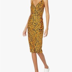 BCBG Leopard print Elegant Orange Patterned Dress